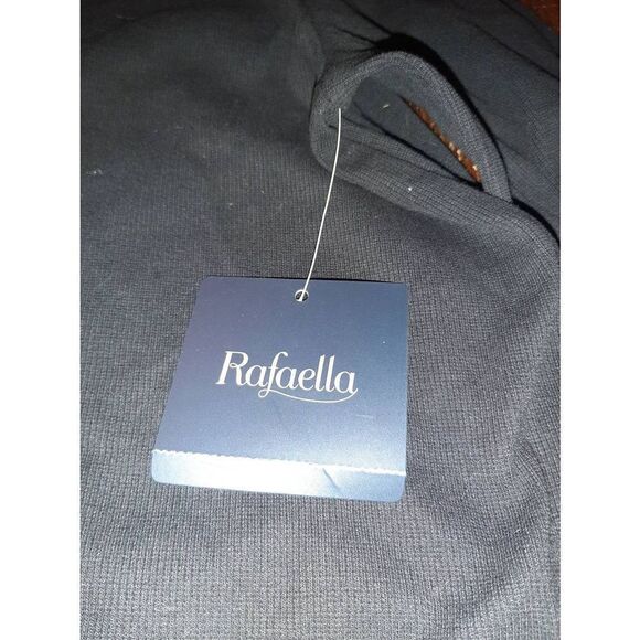 New XL Rafaella Black Long Sleeve VNeck Knit Sweater with Shoulder Detail NWT - Picture 5 of 5